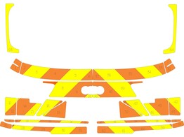 Striping Audi Q7 2015- Chevrons Orange/Yellow 15 cm