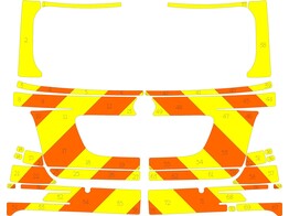 Striping Mercedes ML 2010 - Chevrons T11500 Orange/Yellow 15 cm MUG/SMUR