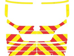 Striping Ford Mondeo 2010 - Chevrons T7500 Red/Yellow 10cm