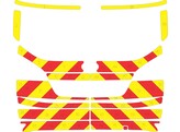 Striping Ford Mondeo 2010 - Chevrons T7500 Rot/Gelb 10cm