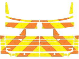 BMW X5 rear chevrons 15 cm geel-oranje
