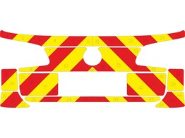 Streifen Volkswagen Touran 2013 - Chevrons T7500 Rot/Gelb 10 cm - mit Heckklappe und Fenster
