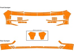 Arisco Sto stangen VW Transporter T6 2016 2021 Avery Prismatic Fluo Orange PS vorne   PS hinten mit