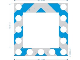 Striping set Blauw/Wit 20 cm voor Arrow6.200