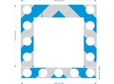 Striping set Blauw/Wit 20 cm voor Arrow6.200