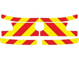 Striping Volkswagen Tiguan - Chevrons T7500 Rouge/Jaune 10 cm