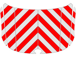 Red/White RA2 10cm Hyundai Kona 2022- Motorhaube