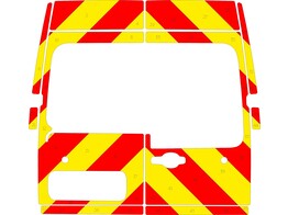 Striping Opel Movano H2 - Chevrons T11500 Fluo Red/Yellow 20 cm - with windows