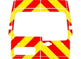 Striping Opel Movano H2 - Chevrons T11500 Fluo Red/Yellow 20 cm - with windows