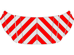 Red/White RA2 10cm Ford Transit Custom - Hood