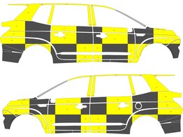 Striping Ssangyong Rodius 2012 2019 - Traffic Officer KIT  left   right 