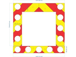 Striping set Rood/Geel 20 cm voor Arrow6.200