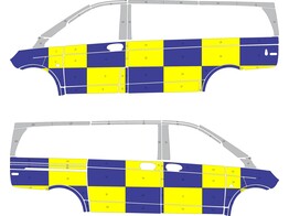 Striping Mercedes Vito 2015- Battenburg NIV3   flitsers PZ Beringen