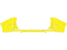 Arisco Achterbumper VW T7 L2H1 2021- T11513 Geel RPS met uitsparing spotled