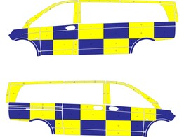 Striping Mercedes Vito 2016- L3H1 Battenburg NIV3 1 schuifdeur WPR