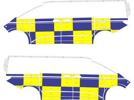 Striping Volkswagen Multivan T7 Battenburg NIV3 2 schuifdeuren   flitsers PZ BHK