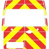 Striping MAN TGE/Volkswagen Crafter H3 2018- Chevrons Avery Prismatic red/Yellow 20 cm doors 270 