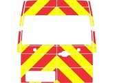 Striping MAN TGE/Volkswagen Crafter H3 2018- Chevrons Avery Prismatic red/Yellow 20 cm doors 270 