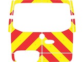 Striping Mercedes Sprinter 2019 H1 RWD Chevrons Red/Yellow 20 cm with windows