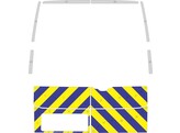 Chevronpatroon Achterdeuren Volkswagen Crafter 2017- H3 Klasse 3 Geel/Blauw 10 cm