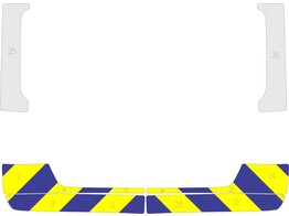 Chevronpatroon Koffer Volvo XC60 Politie klasse 3 geel/blauw