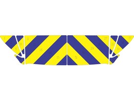 Chevronpatroon Motorkap Volvo XC60 Politie klasse 3 geel/blauw