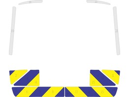 Chevronpatroon Koffer Skoda Octavia 2018- Politie klasse 3 geel/blauw