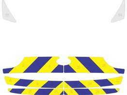 Chevronpatroon Koffer Ford Puma 2022- Politie klasse 3 geel/blauw