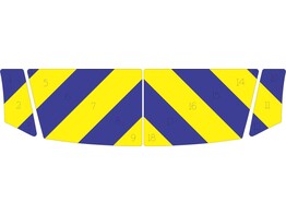 Chevronpatroon Motorkap Ford Puma 2022- Politie klasse 3 geel/blauw