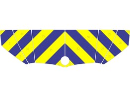 Chevronpatroon Motorkap BMW 330i Touring Politie klasse 3 geel/blauw
