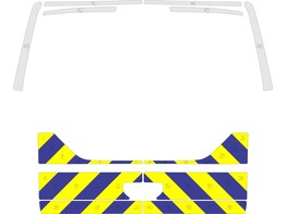 Chevronpatroon Koffer Volskwagen Transporter T6 Politie Klasse 3 Geel/blauw