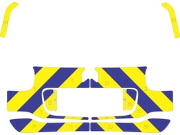 Chevronpatroon Koffer Citroen C5 Aircross Politie klasse 3 geel/blauw
