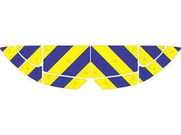 Chevronpatroon Motorkap Citroen C5 Aircross Politie klasse 3 geel/blauw