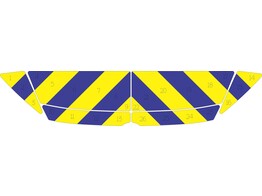 Chevronpatroon Motorkap Volkswagen Touran Politie klasse 3 geel/blauw