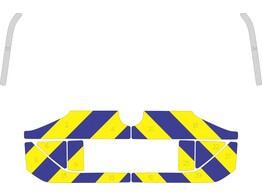 Chevronpatroon Koffer Volkswagen Touran Politie klasse 3 geel/blauw