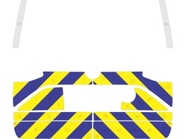 Chevronpatroon Koffer Volkswagen Multivan T7 Politie geel/blauw klasse 3   rooster