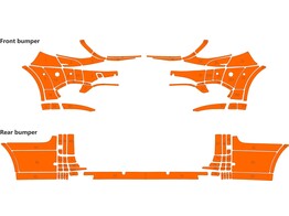 Arisco Bumpers Mercedes V-Class L2 2014- Avery Prismatic Oranje met kofferdeksel FPS/RPS   flitsers