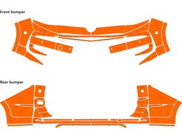 Arisco Sto stangen VW T7 - Orange Heckklappe  FPS   RPS    buttonblast Front   Rear