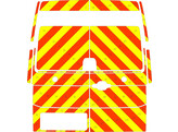 Striping MAN TGE 2017 H3 - Chevrons T11500 Orange/Yellow 10 cm With magnets