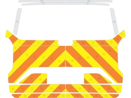 Streifen Ford Transit Custom 2022 H1 - Half Chevrons  unter Fenster  T11500 Orange/Gelb/Wei  10 cm t
