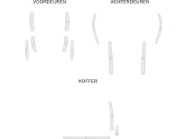 Striping Land Rover Defender 310 Streifen in Turen und Kofferraumdeckel - T11500 Wei 