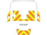 Striping Land Rover Defender 310 - Half Chevrons Orange/Gelb/Wei  10 cm