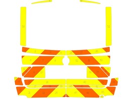 Striping Skoda Superb Break 2014 - Chevrons T7500 Orange / Gelb 15 cm