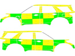 Striping Ford Explorer 2022 - Battenburg KIT Grun/Gelb  links   rechts  AZ West