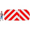 Rood/Wit RA2 10cm Toyota Proace City - Achterzijde  Enkel Ramen 