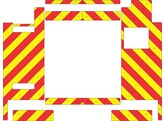 Striping Camion Citerne C33 chevrons rouge/jaune 10cm Avery Prismatic