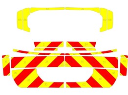 Striping Peugeot 5008 2019 - Chevrons T7500 Red/Yellow 10 cm - Evonik Antwerpen nv