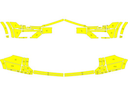 Arisco Bumpers VW Tiguan Allspace 2016- Avery Prismatic T7513 Fluo Yellow with headlight washers