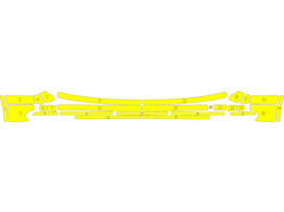 Arisco Rear Bumper Volkswagen Caddy 2016- Avery Prismatic T11513 Yellow _9500