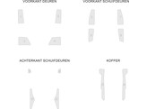 Striping Peugeot Bipper Bespoke panels for doors/tailgate inside T11500 White